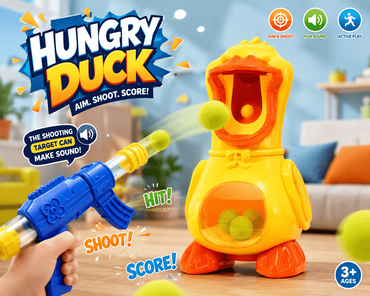 Hungry Duck Air Popper Target Shooting Game